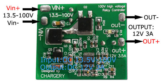 Conversor de impulso de carga de la batería automotriz LiTo 100V 12V 4A