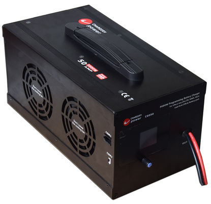 48V 3000W 13S LiPo, NMC, LiFe, LiTo, Pb, VRLA Ácido de plomo AGM, GEL Cargador de baterías para e-bike, motocicleta eléctrica 1-55A