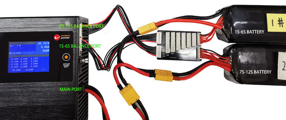 LiFe Pb NMC LiTO Lipo Descargador de cargador de batería 1S-12S 40A