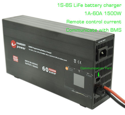 Cargador de batería recargable Lifepo4 LFP Ac To Dc 4S-8S 1500W 29.2V