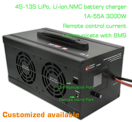 ODM 13S NMC Cargador de batería de litio de iones de litio 12v 54.6V 3000W
