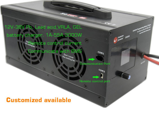 44.1V 3000W AC a DC cargador de batería cargador de células de litio 12V 24V 36V PB VRLA